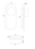 Eurofase 50272-044 Sternn Natural Stone LED Outdoor Wall Sconce in Travertine