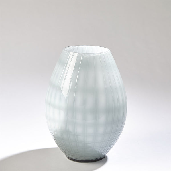 Cased Glass Grid Vase