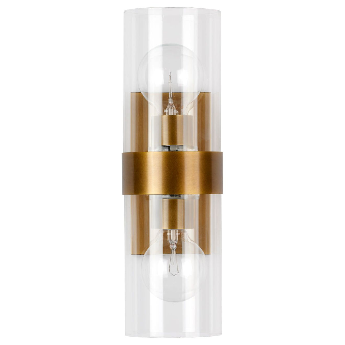 Jamie Young Company - 4CHAT-SCAB - Chatham Wall Sconce - Chatham - Antique Brass and Clear Glass