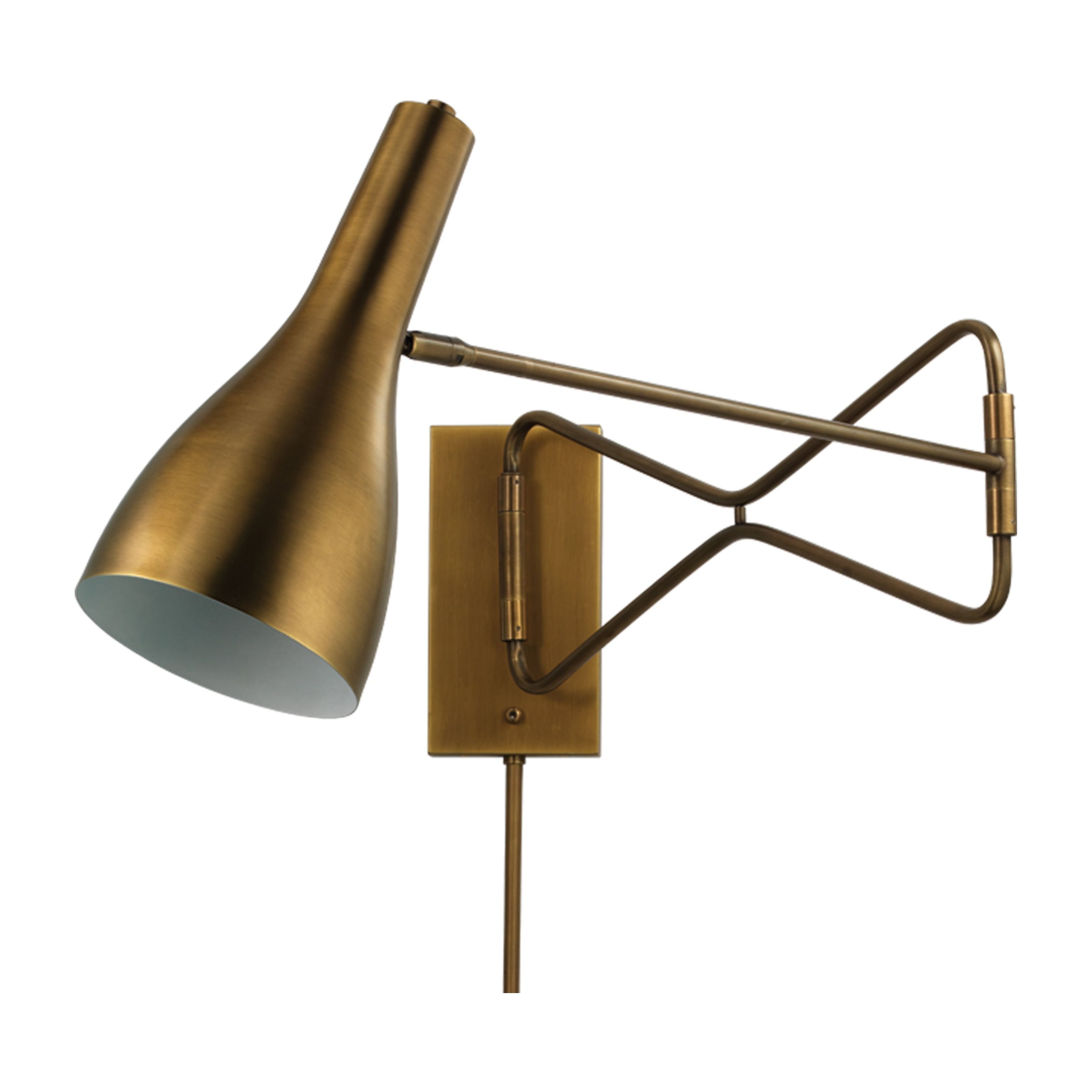 Jamie Young Company - 4LENZ-SCAB - Lenz Swing Arm Wall Sconce - Lenz - Antique Brass