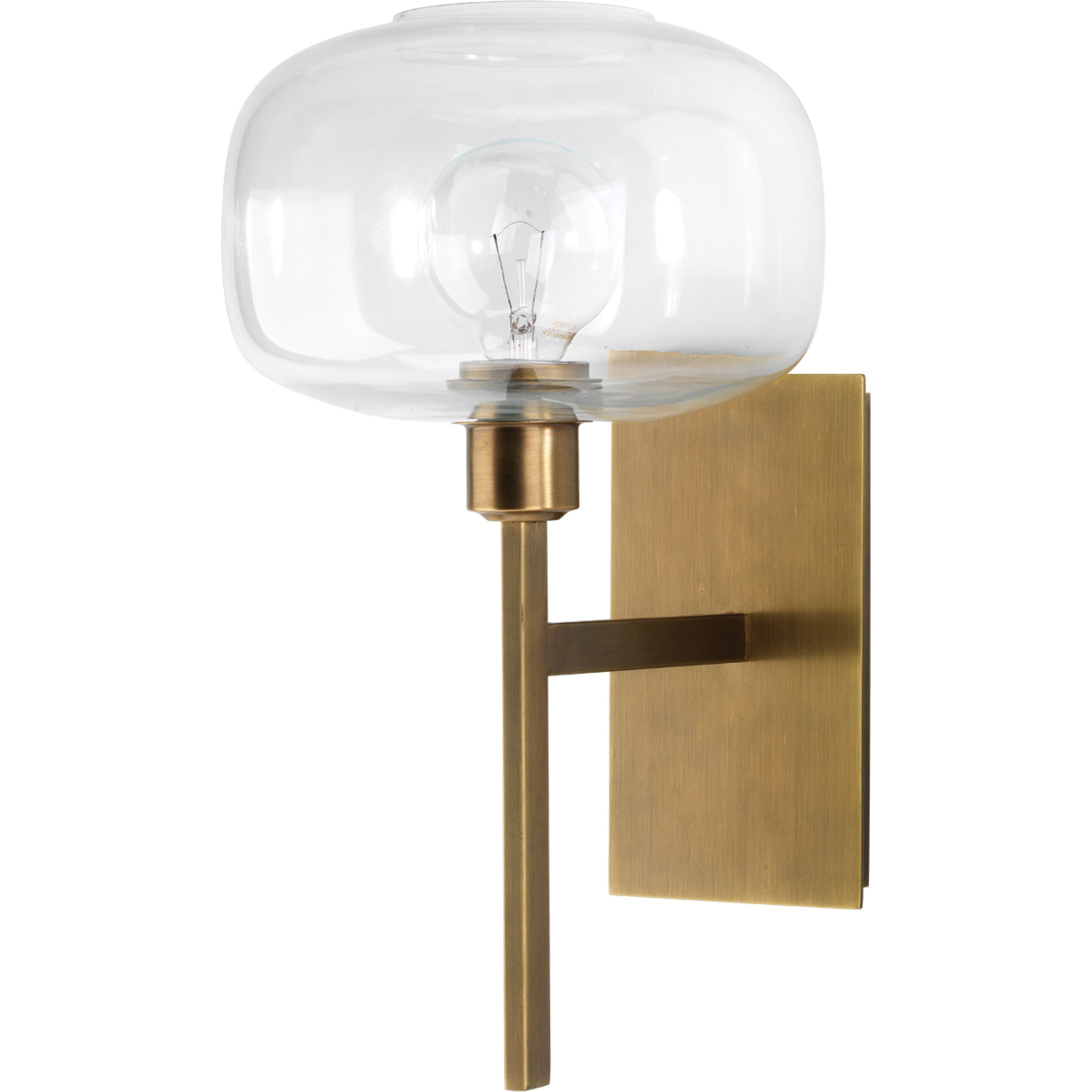 Jamie Young Company - 4SCAN-SCAB - Scando Mod Sconce - Scando - Antique Brass, Clear Glass