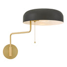 Lark 84480LCB-BK Ledger Articulating Sconce in Lacquered Brass with Black accents
