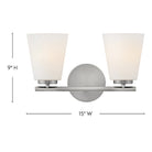 Meuble-lavabo Lark 85422BN Bri en nickel brossé