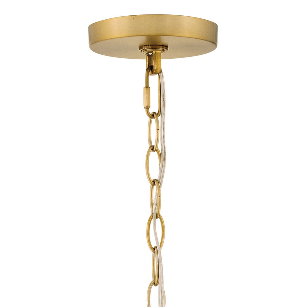 Lark 83217LCB Brynn Woven Shade Pendant in Lacquered Brass