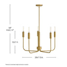 Lark 83634LCB Austen Rope Wrapped Chandelier in Lacquered Brass