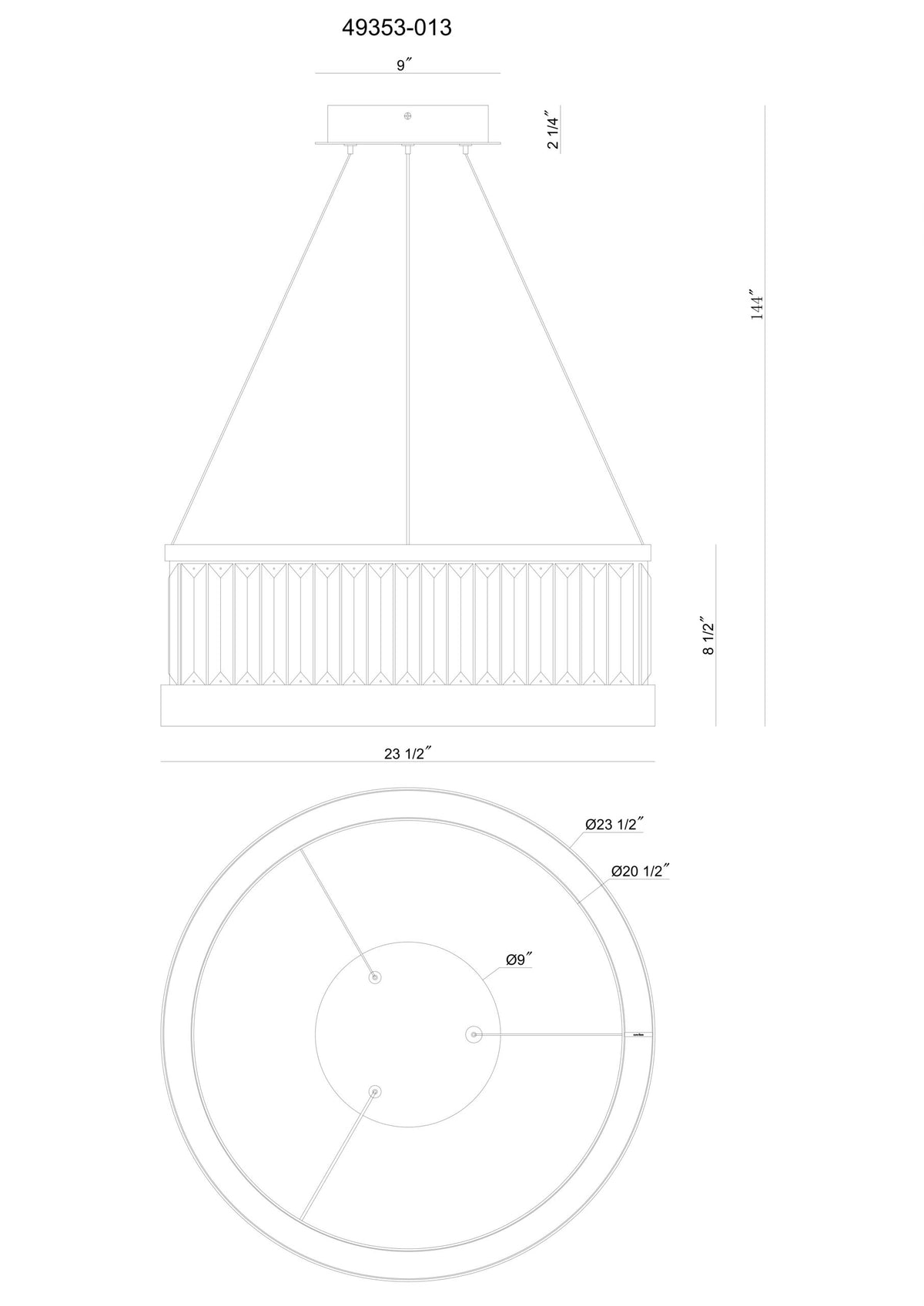 Eurofase 49353-013 Empra LED Crystal Pendant in Gold