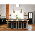 Lark 83687LCB Casey Metal Shade Pendant in Lacquered Brass