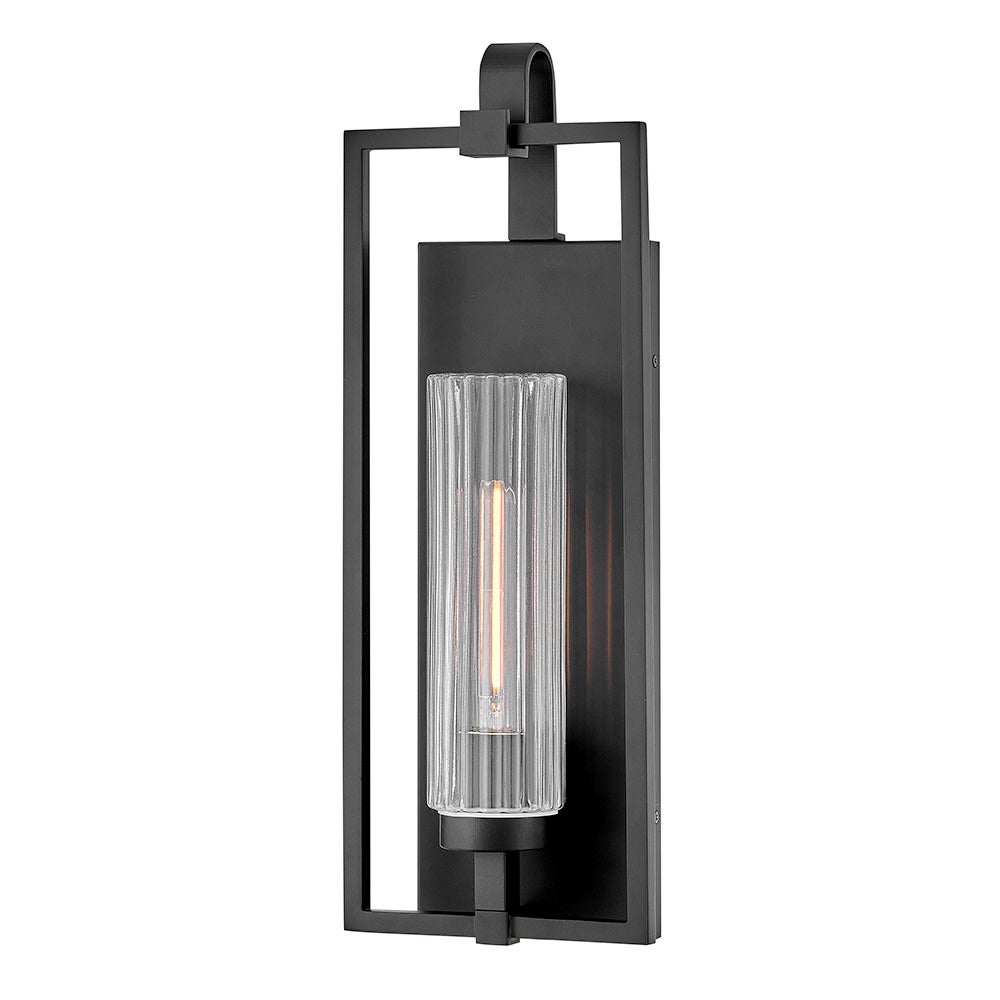 Lark 82104BK Stassi Wall Mount Lantern in Black