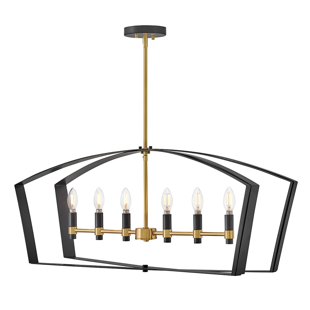 Lark 83645BK Sammi Linear Chandelier in Black