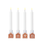 Kähler 693538 Porte-bougies de l'Avent en forme de pain d'épice, marron