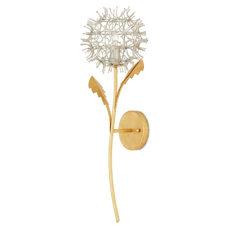 Currey and Company - 5000-0250 - One Light Wall Sconce - Dandelion - Contemporary Silver Leaf/Silver/Contemporary Gold Leaf