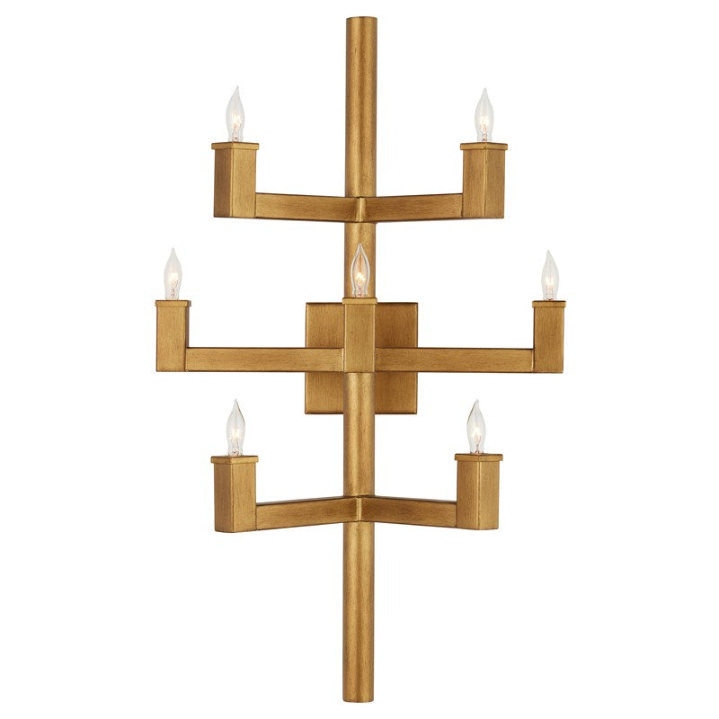 Currey and Company - 5000-0252 - Seven Light Wall Sconce - Andre - Brass