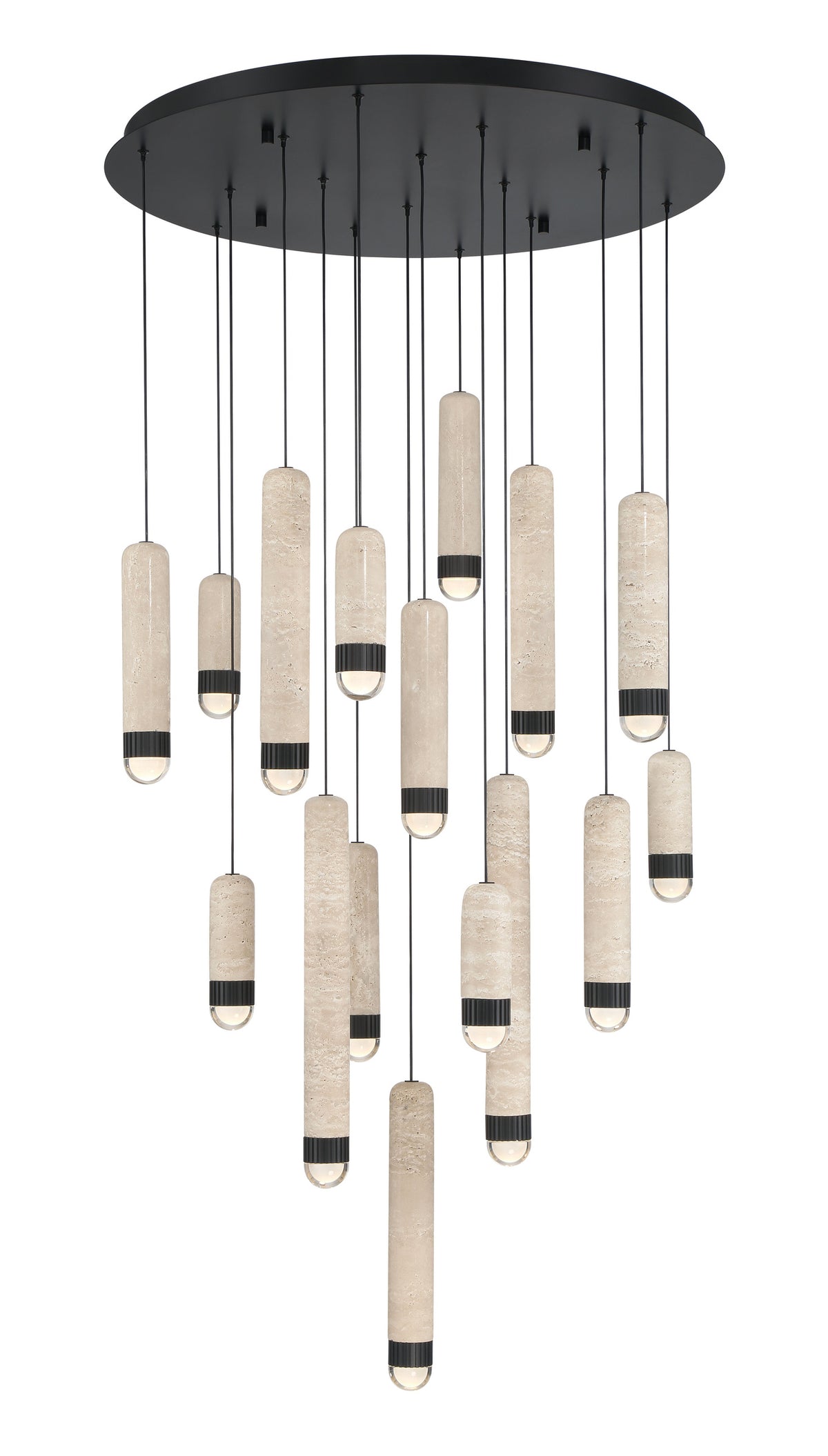 Eurofase 50131-013 Cambre LED Multi-Light Pendant in Matte Black
