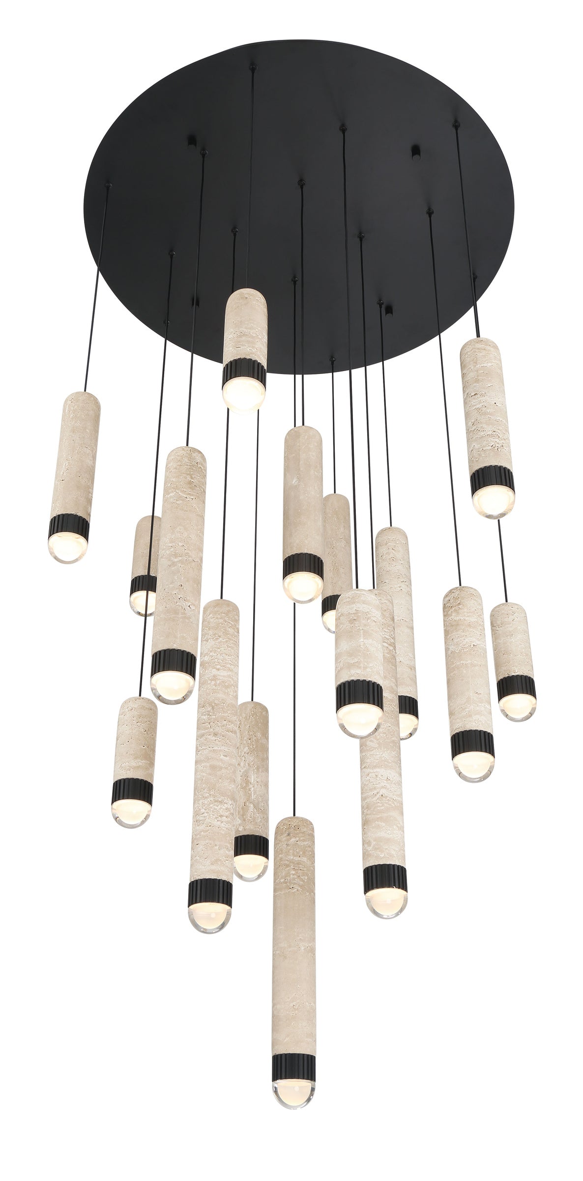 Eurofase 50131-013 Cambre LED Multi-Light Pendant in Matte Black