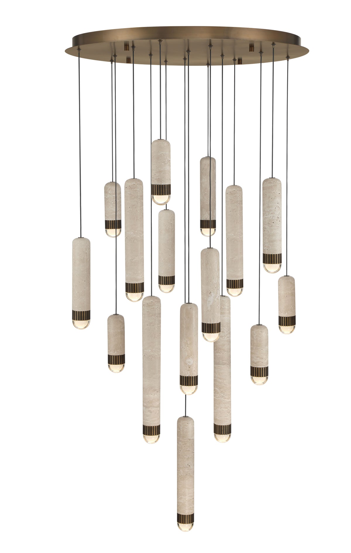 Eurofase 50131-020 Cambre LED Multi-Light Pendant in Antique Brass