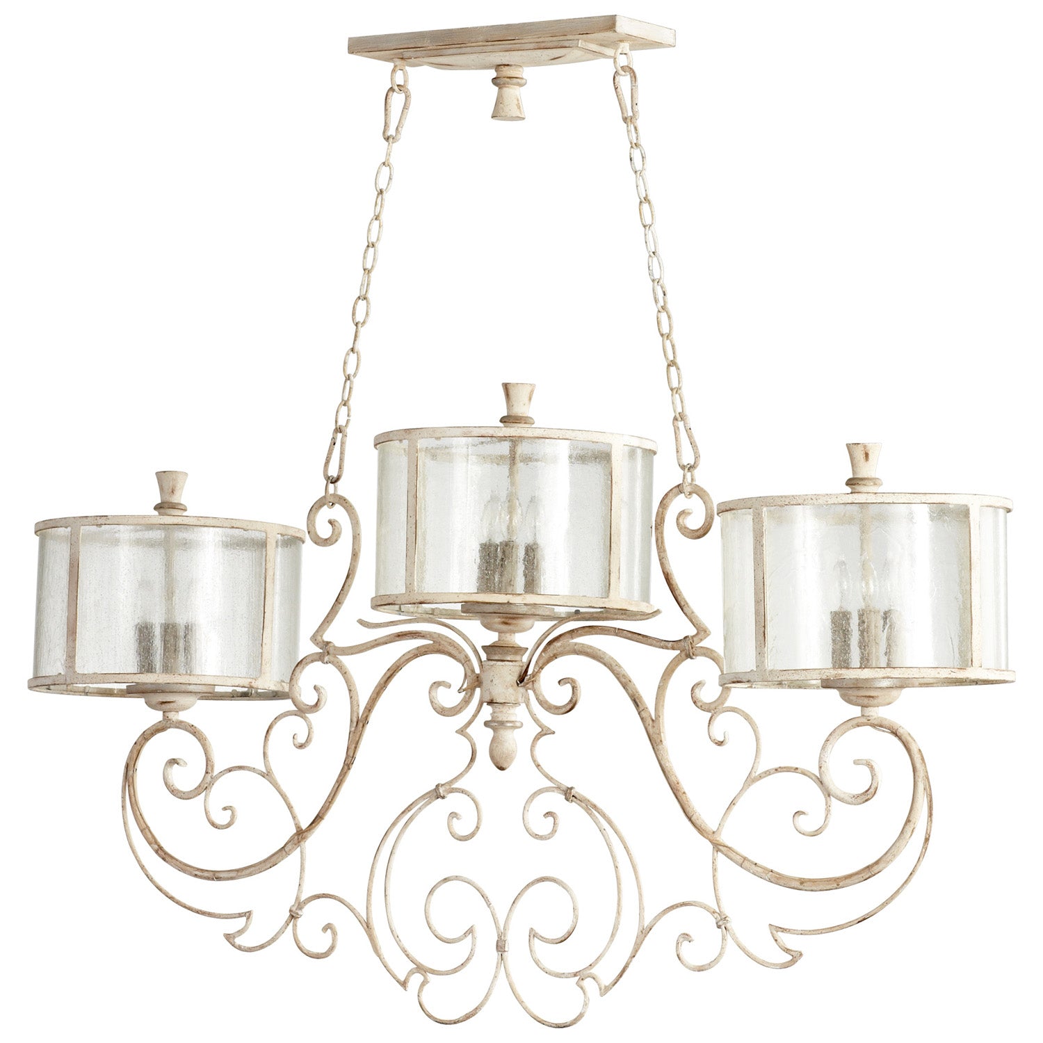 Cyan Canada - 05782 - Nine Light Island Pendant - Florine - Persian White And Mystic Silver