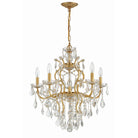 Crystorama - 4455-GA-CL-MWP - Six Light Chandelier - Filmore - Antique Gold