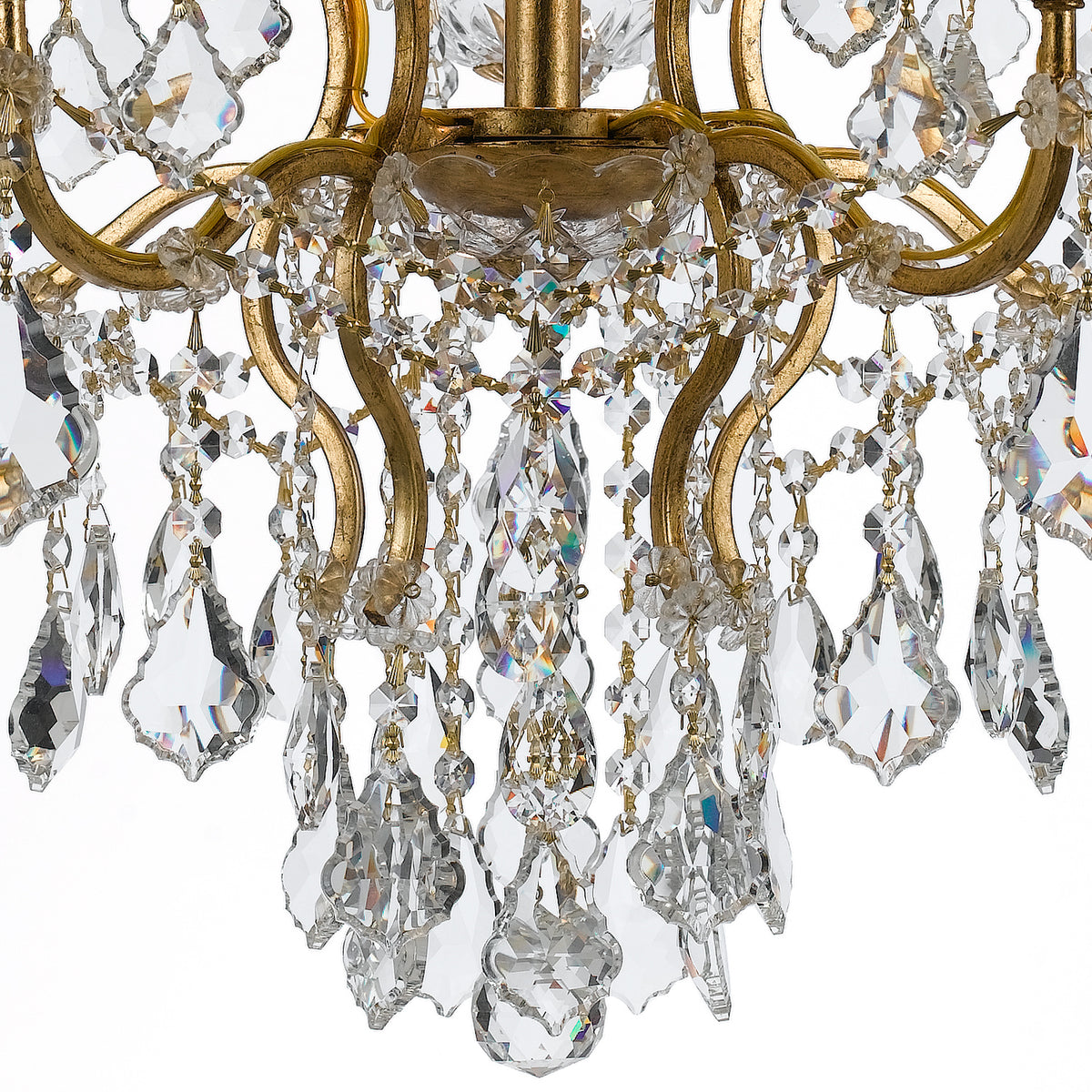 Crystorama - 4455-GA-CL-SAQ - Six lumières Suspendu - Filmore - Or antique