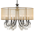 Crystorama - 5628-EB - Huit Lumières Suspendu - Hampton - Bronze anglais