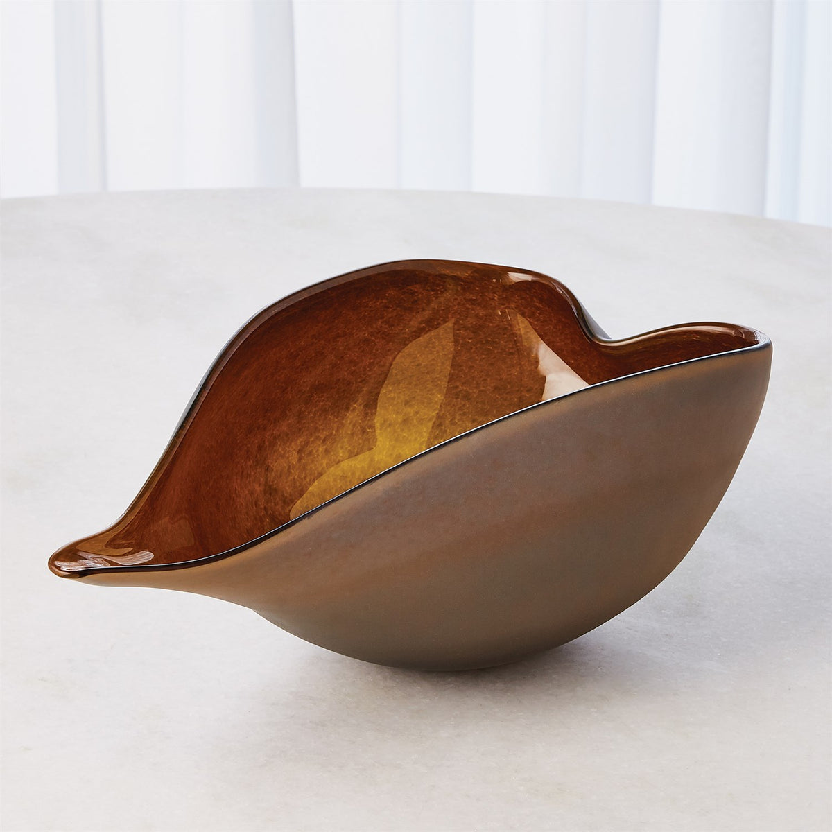 Bol gris givré avec boîtier ambré