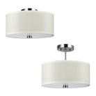 Visual Comfort Studio Canada - 77262-962 - Two Light Semi-Flush Convertible Pendant - Dayna - Brushed Nickel