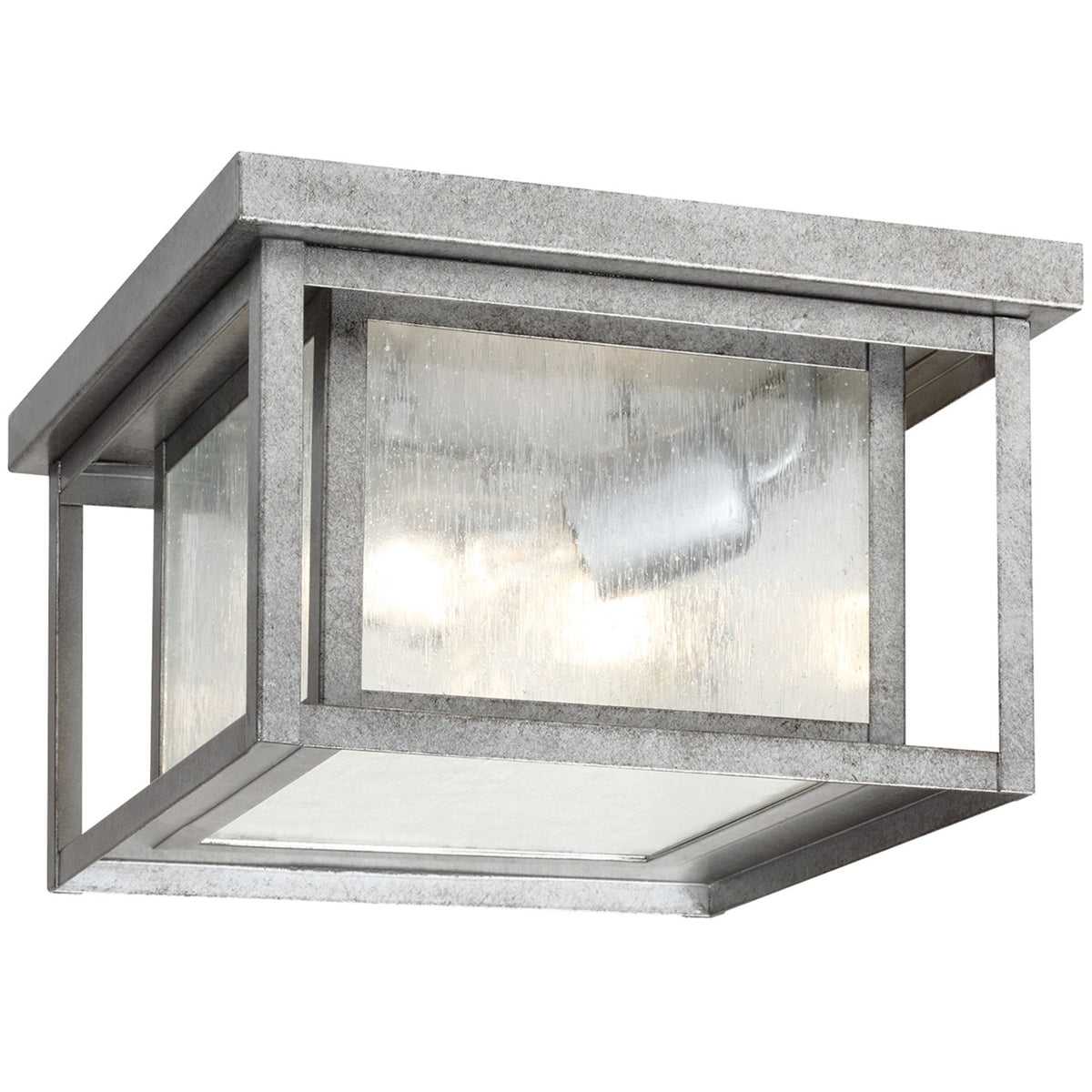 Generation Lighting Canada - 78027-57 - Two Light Outdoor Flush Mount - Hunnington - Weathered Pewter