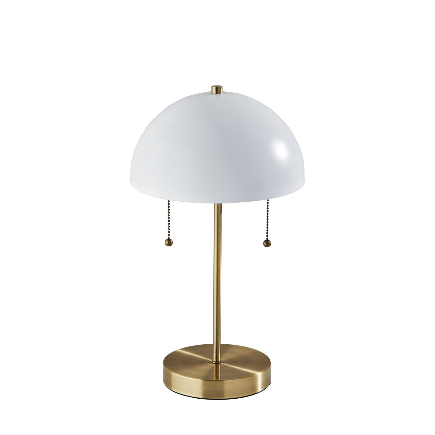 Adesso Home - 5132-02 - Two Light Table Lamp - Bowie - Antique Brass & White