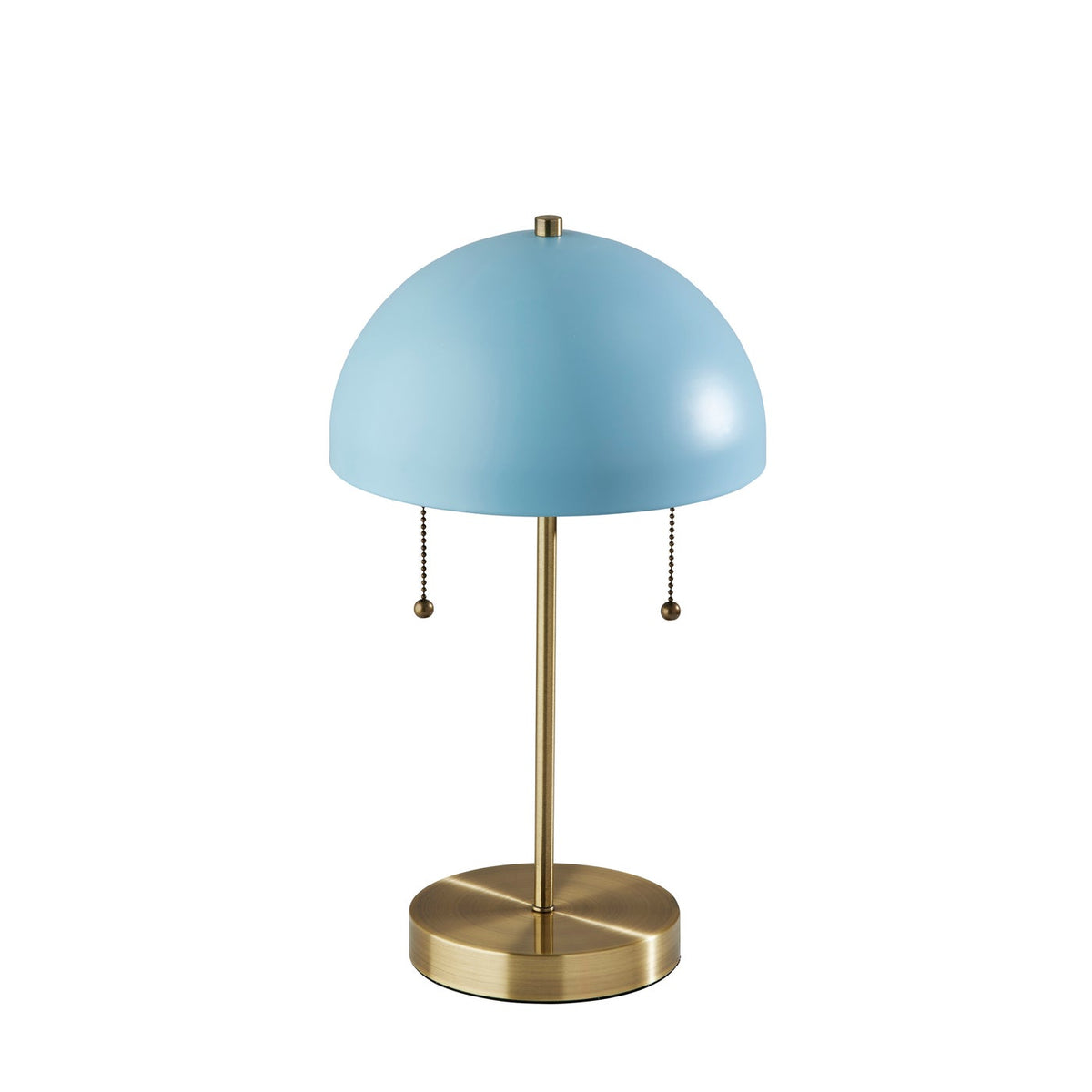 Adesso Home - 5132-07 - Two Light Table Lamp - Bowie - Antique Brass & Light Blue
