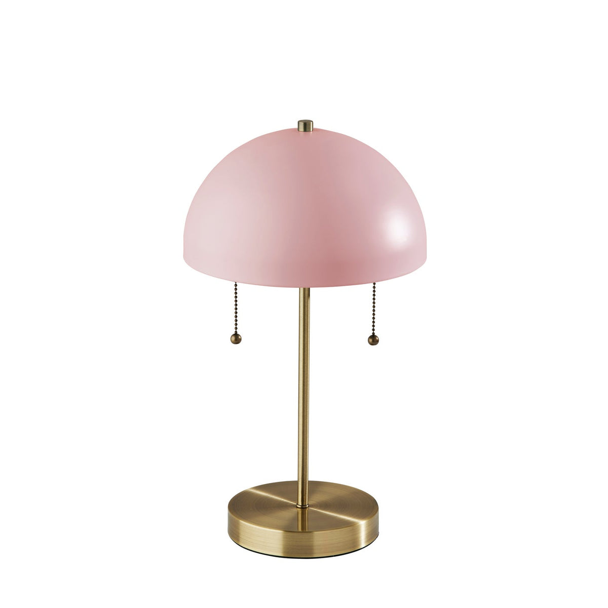 Adesso Home - 5132-29 - Two Light Table Lamp - Bowie - Antique Brass & Light Pink