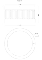 Eurofase 49355-024 Empra LED Cristal Plafonnier en noir mat