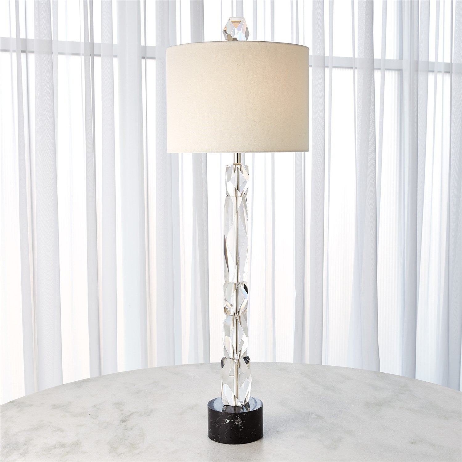 Facette Lamp W/Black Marble Base