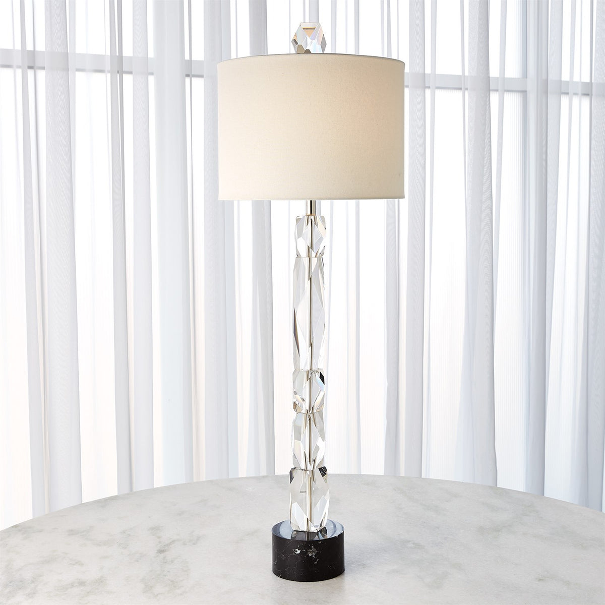 Facette Lamp W/Black Marble Base