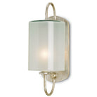 Currey and Company - 5129 - One Light Wall Sconce - Glacier Collection - Silver Leaf