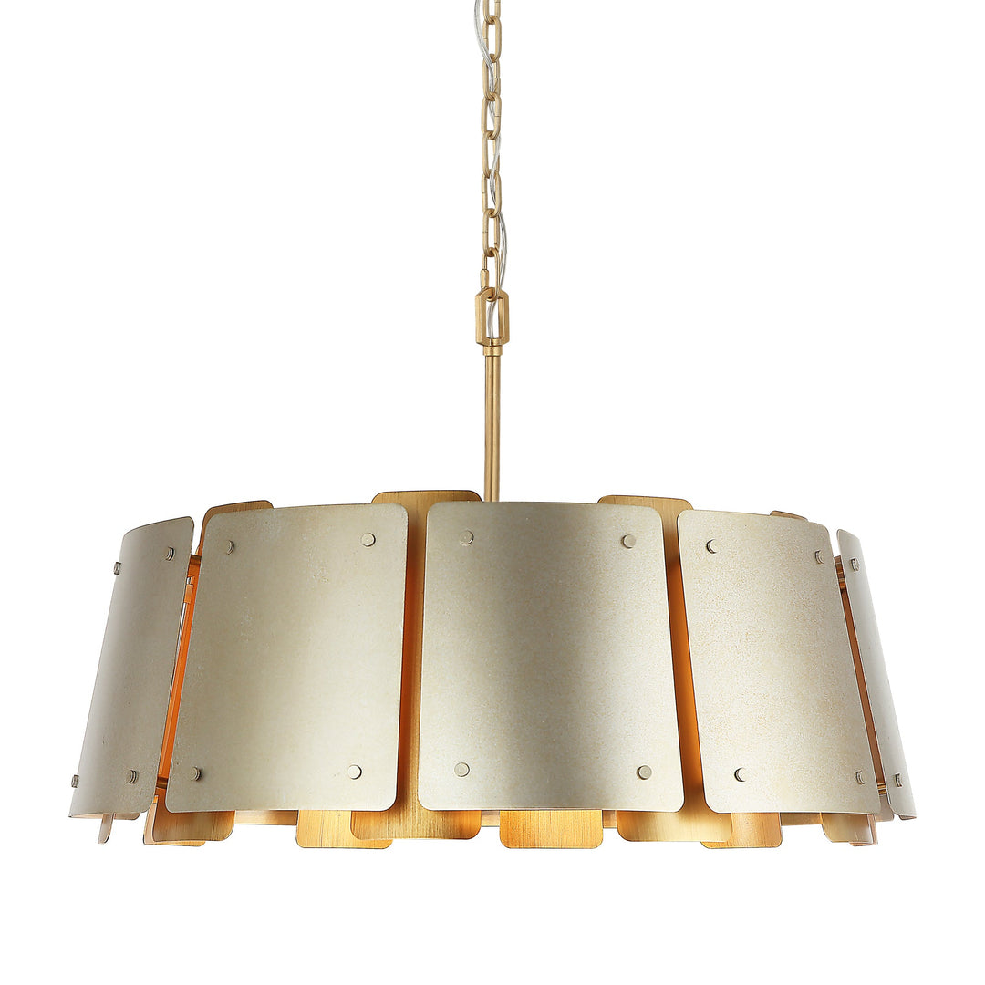 Varaluz - 518P05SSBS - Five Light Pendant - Peep Show - Sunwashed Silver/Brushed Sienna