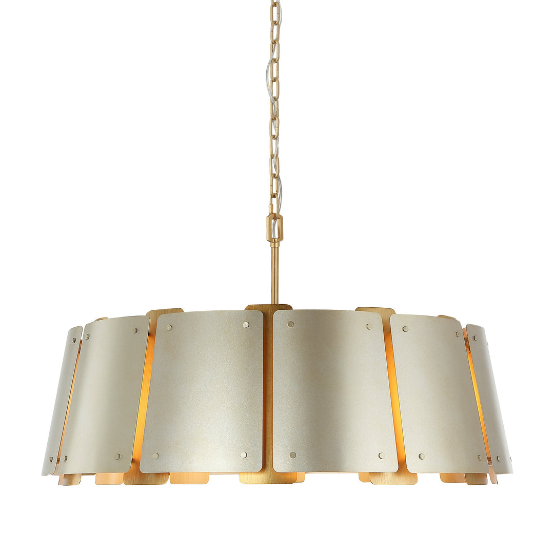 Varaluz - 518P08SSBS - Eight Light Pendant - Peep Show - Sunwashed Silver/Brushed Sienna