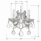 Crystorama - 4472-CH-CL-MWP - Deux lumières Murale - Maria Theresa - Chrome poli