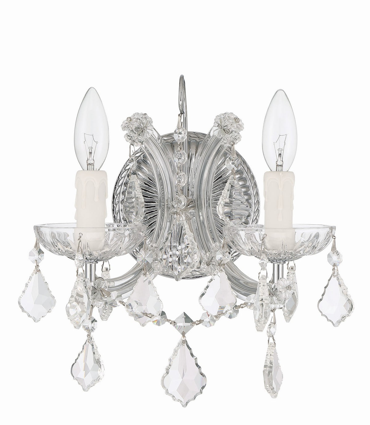 Crystorama - 4472-CH-CL-MWP - Deux lumières Murale - Maria Theresa - Chrome poli
