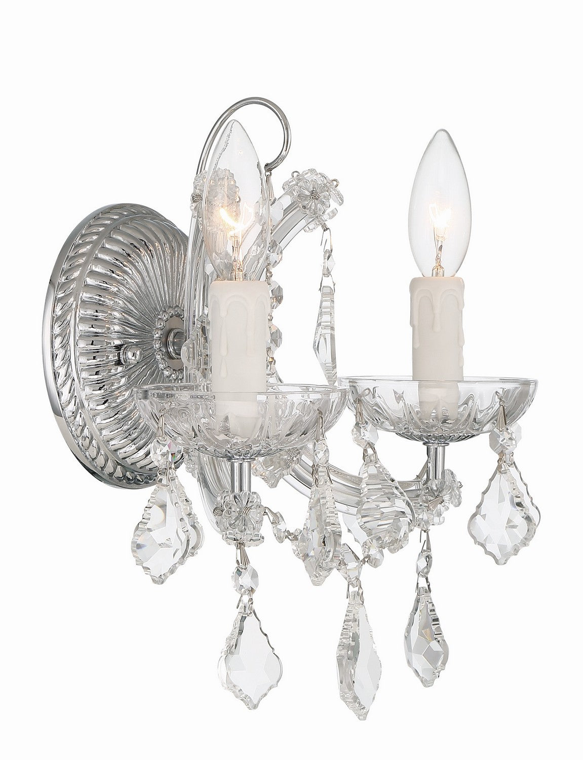Crystorama - 4472-CH-CL-MWP - Deux lumières Murale - Maria Theresa - Chrome poli
