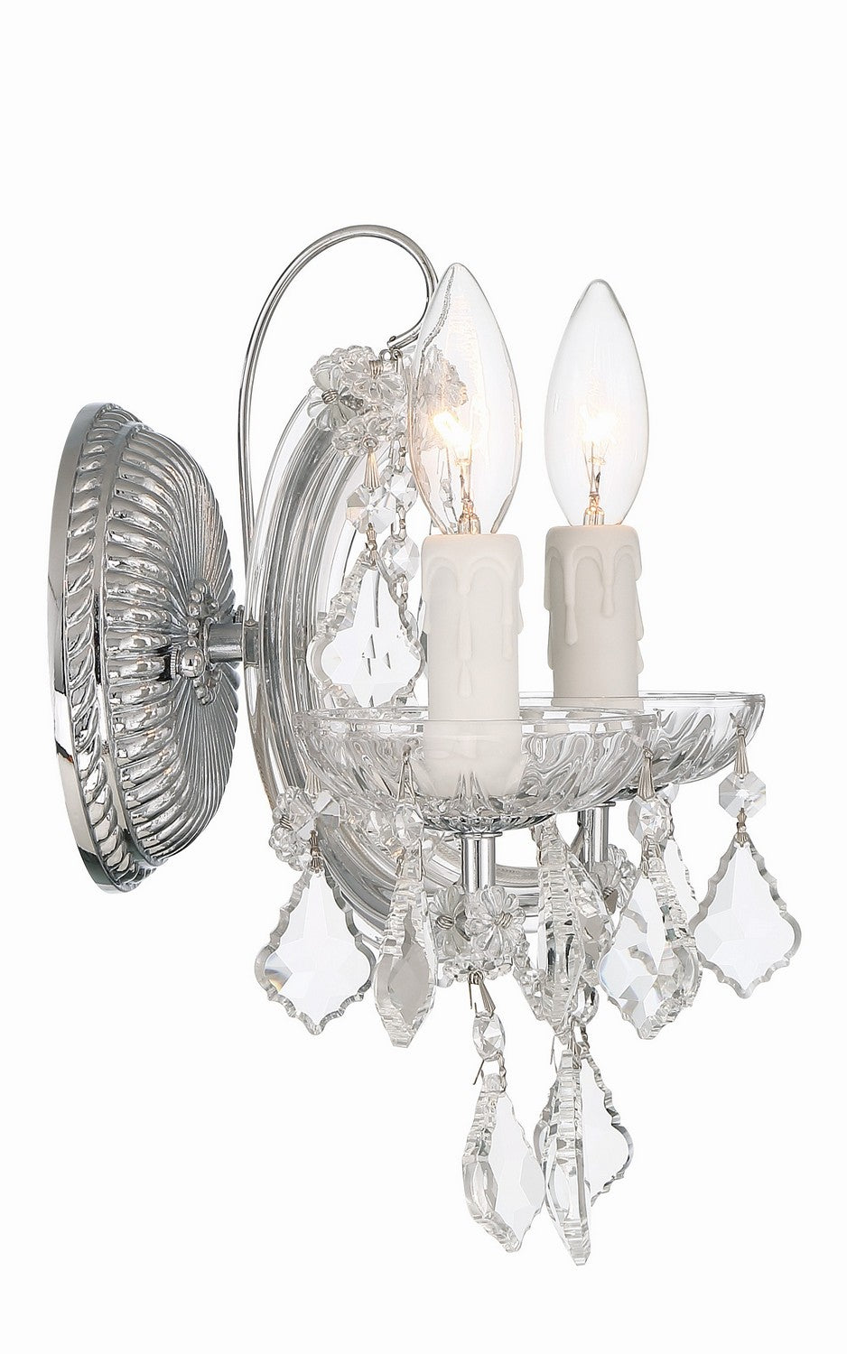 Crystorama - 4472-CH-CL-MWP - Deux lumières Murale - Maria Theresa - Chrome poli