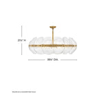 Fredrick Ramond FR30514HB Lillia Suspension en laiton Heritage