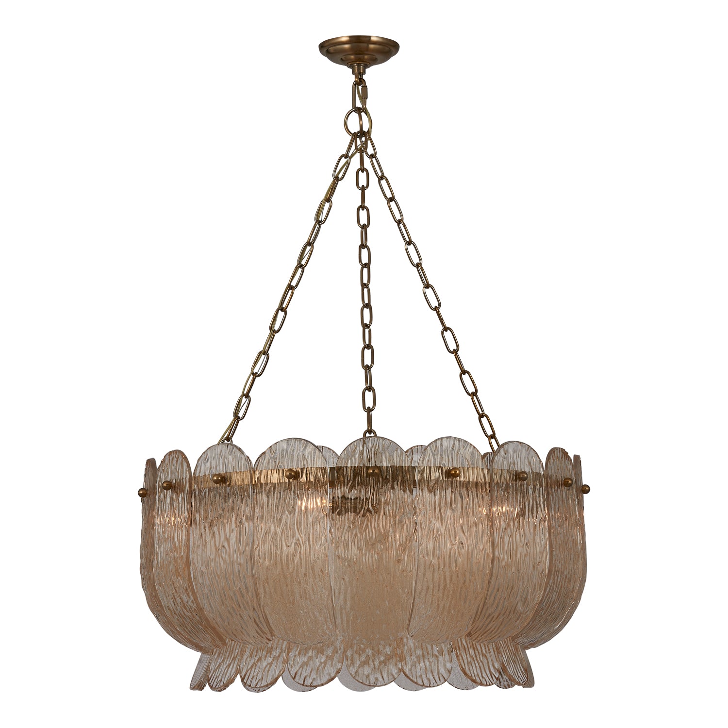 Kalco - 523455WB - Six Light Pendant - Camellia - Winter Brass
