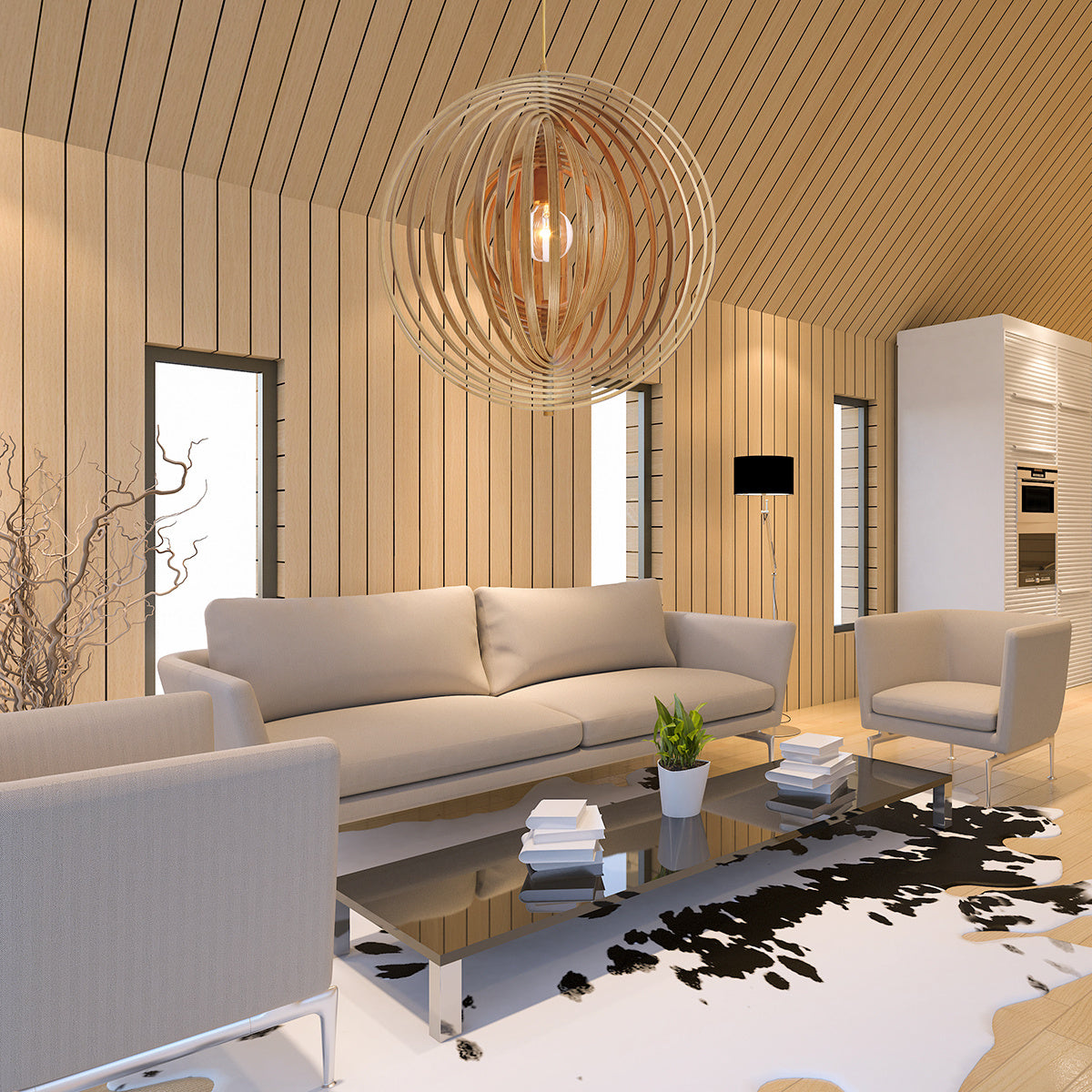 Eurofase 31872-010 Abruzzo Pendant in Wood