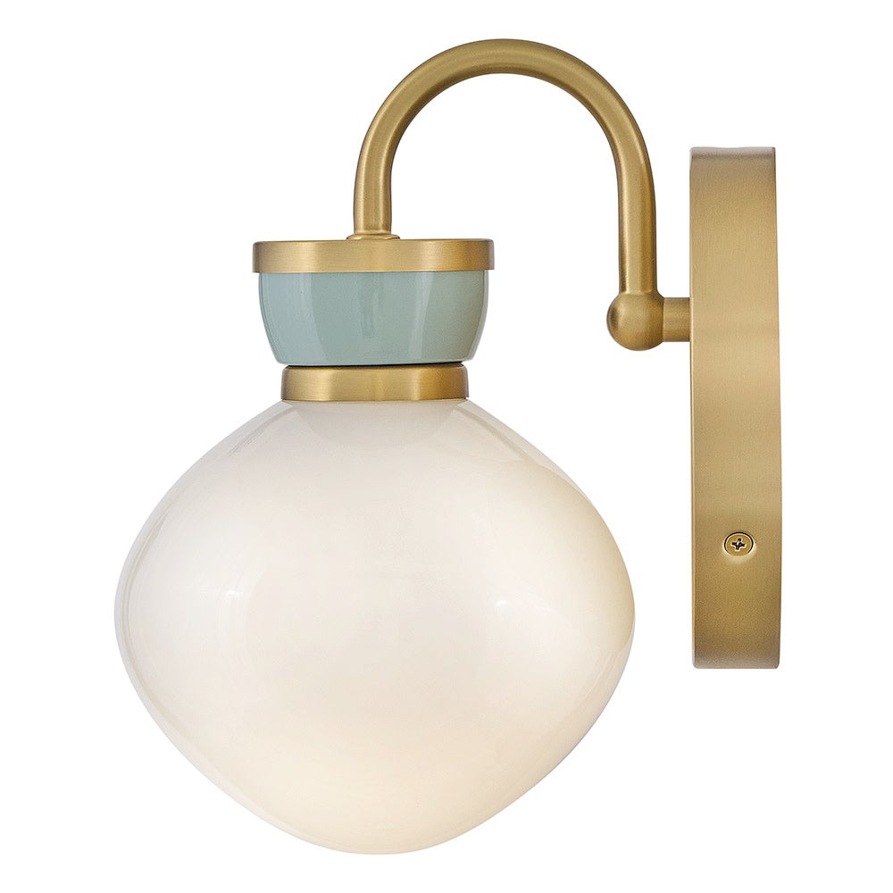 Meuble-lavabo Lucy Lark 85590LCB-SF en laiton laqué avec accents vert d'eau