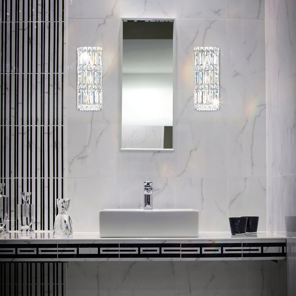 Schonbek 2236A Quantum Murale en acier inoxydable avec cristal Swarovski transparent