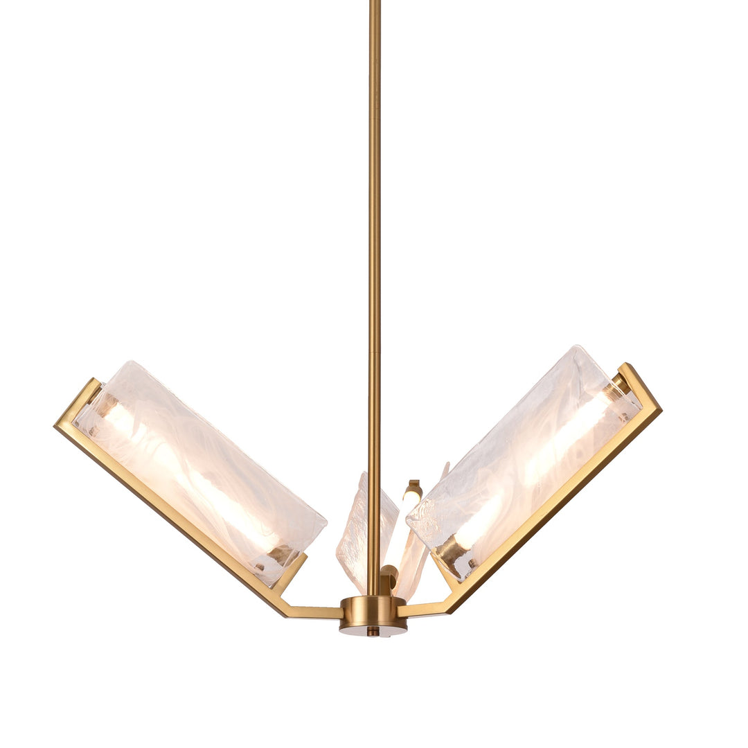 Varaluz - 531C03SB - LED Chandelier - Mingle - Satin Brass