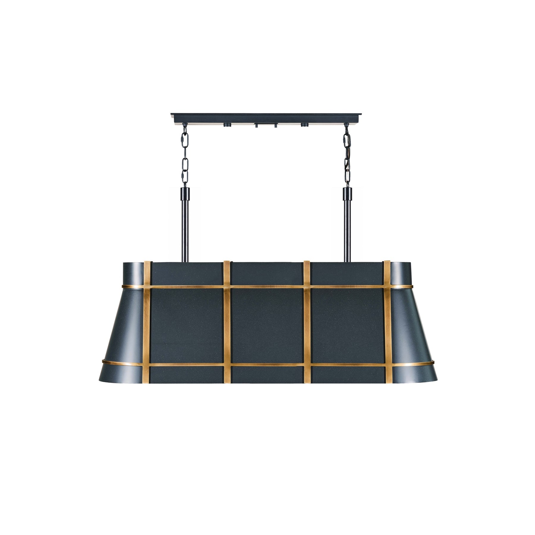 Varaluz - 536N03ZNCBRZ - Three Light Linear Pendant - Brasserie - Blackened Zinc/Heritage Bronze