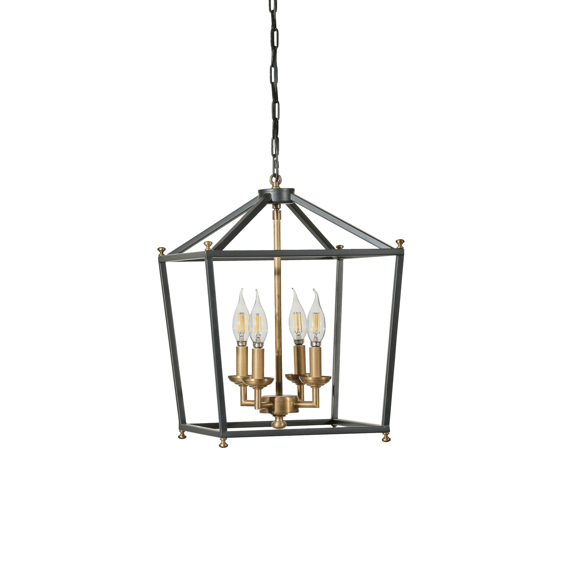Varaluz - 538P04BLKATB - Four Light Pendant - Gridlock - Heritage Black/Antique Bronze