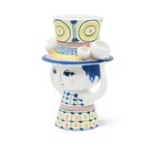 Bjørn Wiinblad 54050 Lady with Hat Vase in Blue
