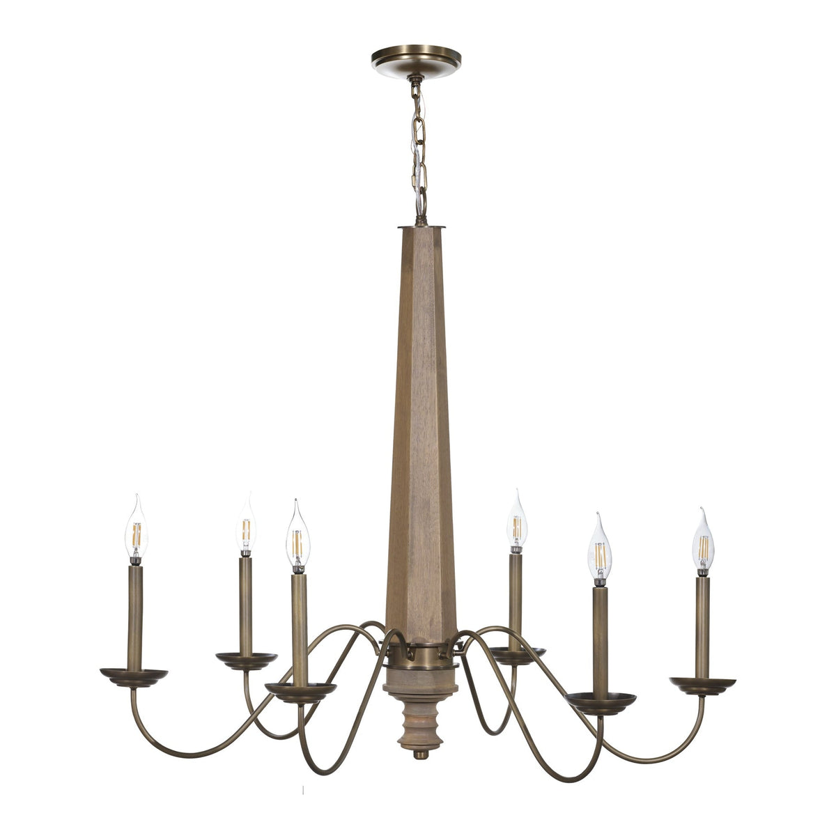 Varaluz - 545C06BRZ - Six Light Chandelier - Dinner at - Heritage Bronze
