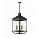 Varaluz - 547P04LAZNCATB - Quatre lumières Suspension - Manoir de Minuit - Zinc noirci/Bronze antique
